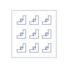 Layouts Open Offices Grid L Shape Icon Svg Vector, Free Vectors File
